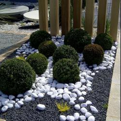 Фотогалерея: Белый мрамор галтованный 70-150 мм