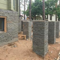 Фотогалерея: Каменная кладка плитняком "Серо-синий"